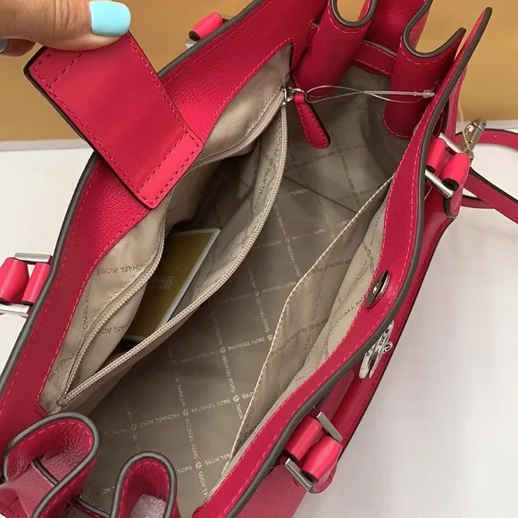 MICHAEL KORS HAMILTON MEDIUM SATCHEL   COLOR: Electric Pink  NWT - Picture 10 of 16